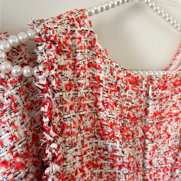 Ann Taylor Orange Multicolor Tweed 2 Piece Dress Suit Size 8 - Picture 6 of 15